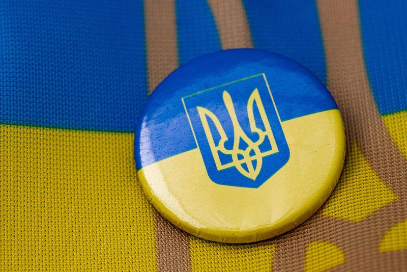 1 paire Boucles d'oreilles UKRAINE Trints Tryzub Drapeau bleu jaune | Svitlana Mykhed